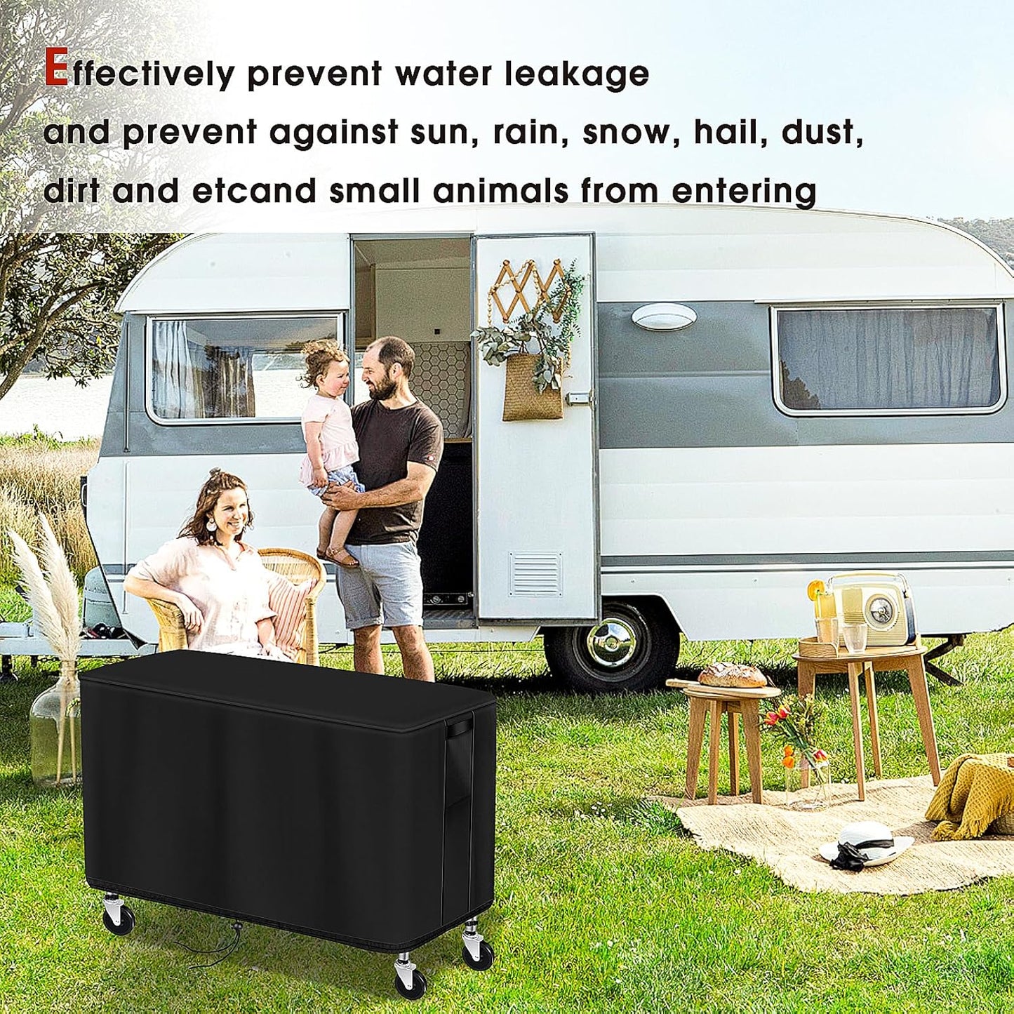 Service Cart Cover for Wen 500-Pound Capacity Service Utility Cart, Waterproof Grill Carts Cover Prep Table Covers - 47" L x 27" W x 32" H