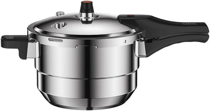 80Kpa Pressure Cooker Stainless Steel 8L Large Capacity, Pressure Canner with Steaming Rack Compatible with Gas & Induction Cooker (5L)
