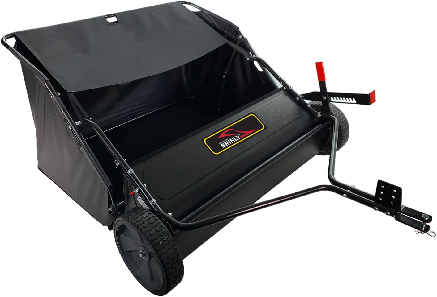 Brinly 42" Tow-Behind Lawn Sweeper in Hammered Finish with High-Velocity Brushes