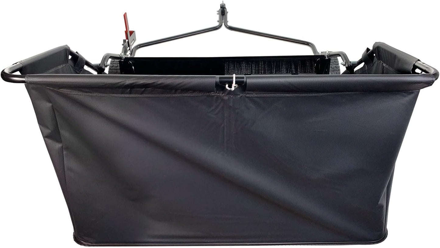 Brinly 42" Tow-Behind Lawn Sweeper in Hammered Finish with High-Velocity Brushes