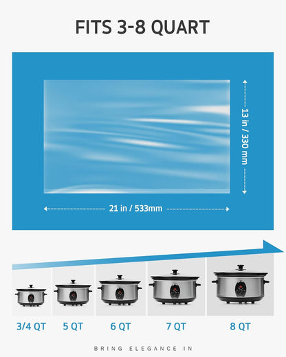 Syntus Crock Pot Liners, 20 Count 13" x 21" Large Size Slow Cooker Liners Fits 3-8 Quart Pots, Disposable Cooking Bags Suitable for Oval & Round & Retangular Crock Pot