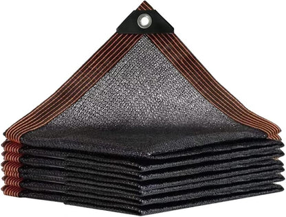 QLOFEI 40-50% Shade Cloth with Grommets, Sunblock Mesh Tarp Shade Neting Cover for Plant Greenhouse, Easier to Hang Shade Cloth for Patio Kennel Chicken Coop Lawn Pool Garden Shade Sail, 6x8 FT