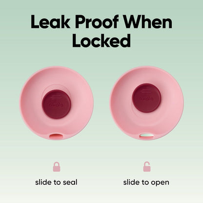 Owala SmoothSip Slider Insulated Stainless Steel Coffee Tumbler, Reusable Iced Coffee Cup, Hot Coffee Travel Mug, BPA Free 12 Oz