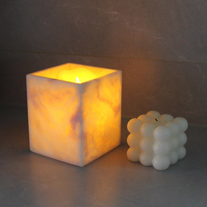 Natural Rose Marble Toothbrush Holders for Bathroom, Marble Makeup Brush Holder Countertop Organizer