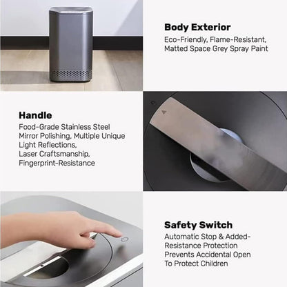 Electric Kitchen Composter,Smart Waste Kitchen Composter,Home Composting Bin,Countertop Automatic Food Waste Cycler with 2.5L Capacity,Turn Garbage to Compost with Single Button,110V