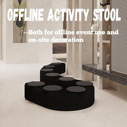 Foldable Kraft Paper Stool, Honeycomb Accordion Folding Bench, Collapsible Paper Stool for Small Spaces, Portable Footrest and Side Table for Living Room and Office,Red-30×30×600cm