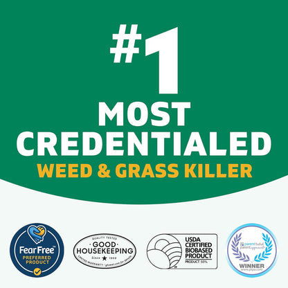 Spruce Weed Killer Refill - Versatile Weed & Grass Killer₂ for Flower Beds, Driveways & Mulch Beds - No Pour, No Mix, No Mess Refill - Kills Dandelions, Crabgrass & More (64 Oz)