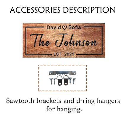 Personalized Carved Wood Sign Custom Last Name Sign for Couples Anniversary Wedding Gift Wooden Family Name Sign Family Wall Decor Bridal Shower Housewarming Gift