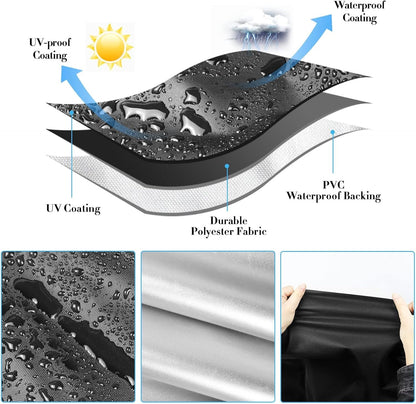 Service Cart Cover for Wen 500-Pound Capacity Service Utility Cart, Waterproof Grill Carts Cover Prep Table Covers - 47" L x 27" W x 32" H