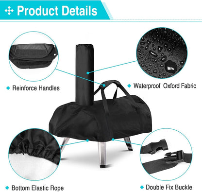Pizza Oven Cover for WOOCIT 12,TwoPone Waterproof Pizza Oven Accessories Carry Cover for Outdoor