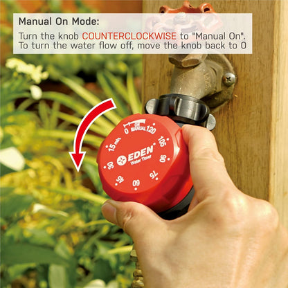 Eden Mechanical Watering Hose Timer for Lawn and Garden, 1-Zone Sprinkler Timer