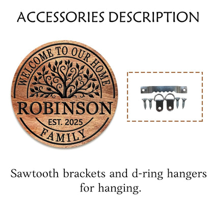 Custom Carved Family Name Sign Personalized Wood Name Sign Home Wall Decor Custom Last Name Sign Anniversary Wedding Gift Housewarming Gift