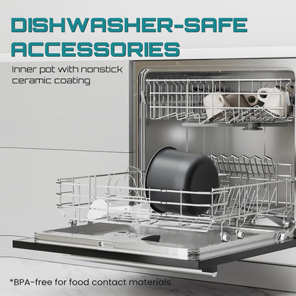 OLIXIS Electric Pressure Cooker 6 Quart Stainless Steel Multi Cooker Electric for Pressure 12-in-1 Rice, Steamer, Yogurt Maker, Slow Cook,Meat Stew, Cake, Porridge, Multigrain,SLV