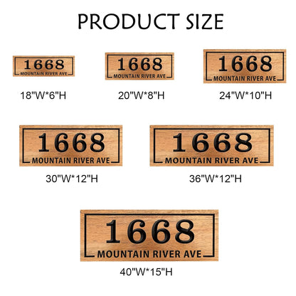 Custom Wood Address Sign Carved House Number Sign Personalized Street Name Plaque Outdoor Wooden Address Marker Custom Home Address Sign for Yard Porch Wall