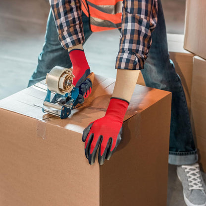 Evridwear Work Gloves with Grip Rubber Coated for Men Women Warehouse Mechanic,12 Pairs Bulk