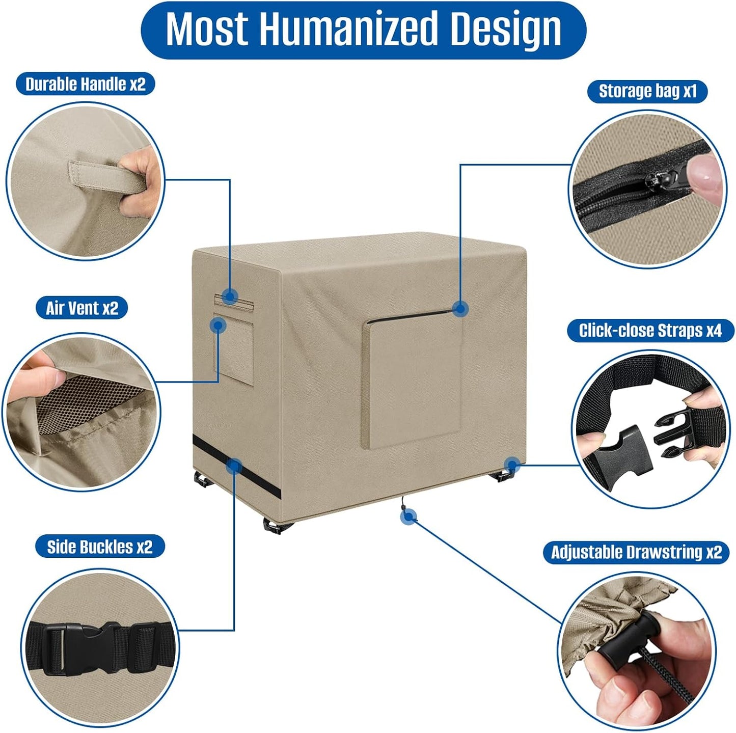 SIRUITON Outdoor Bar Cart Cover for 40 Inch BBQ Food Prep Table, Heavy Duty 600D Oxford Fabric Outdoor Dining Cart/BBQ/Worktable Metal Movable Table Waterproof Cover