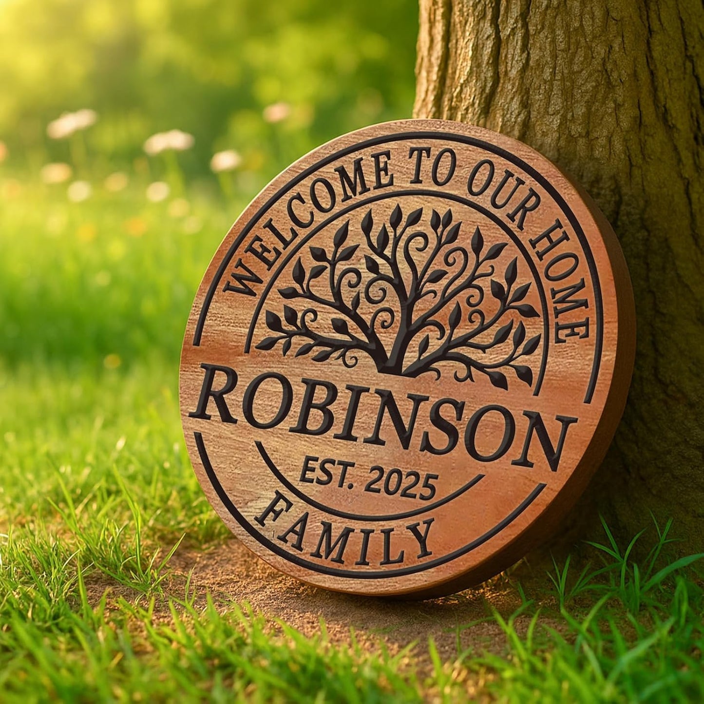 Custom Carved Family Name Sign Personalized Wood Name Sign Home Wall Decor Custom Last Name Sign Anniversary Wedding Gift Housewarming Gift