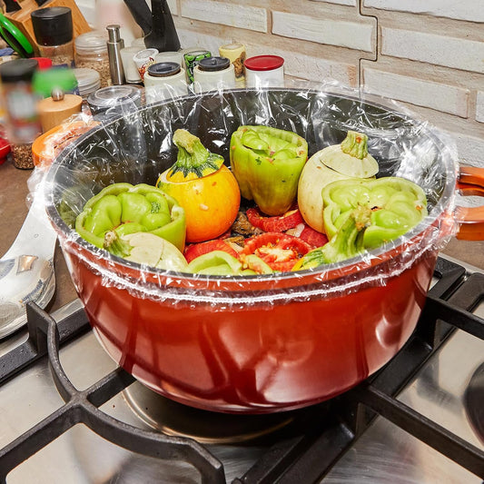 Maxdot 50 Pcs Disposable Slow Cooker Liners with Elastic Band Multi Use Cooking Pot Liners Fit 3 QT to 6.5 QT Large Slow Cooker Cooking Bags Suitable for Oval and Round Pots