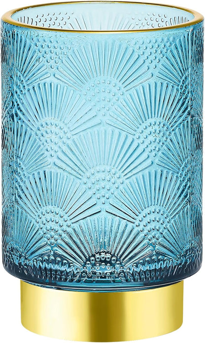 Makeup Brush Holder Organizer,Toothbrush Holders,Desk Pen Pencil Holder,Multifunctional Vintage Glass Brush Cup（A41-3-US）