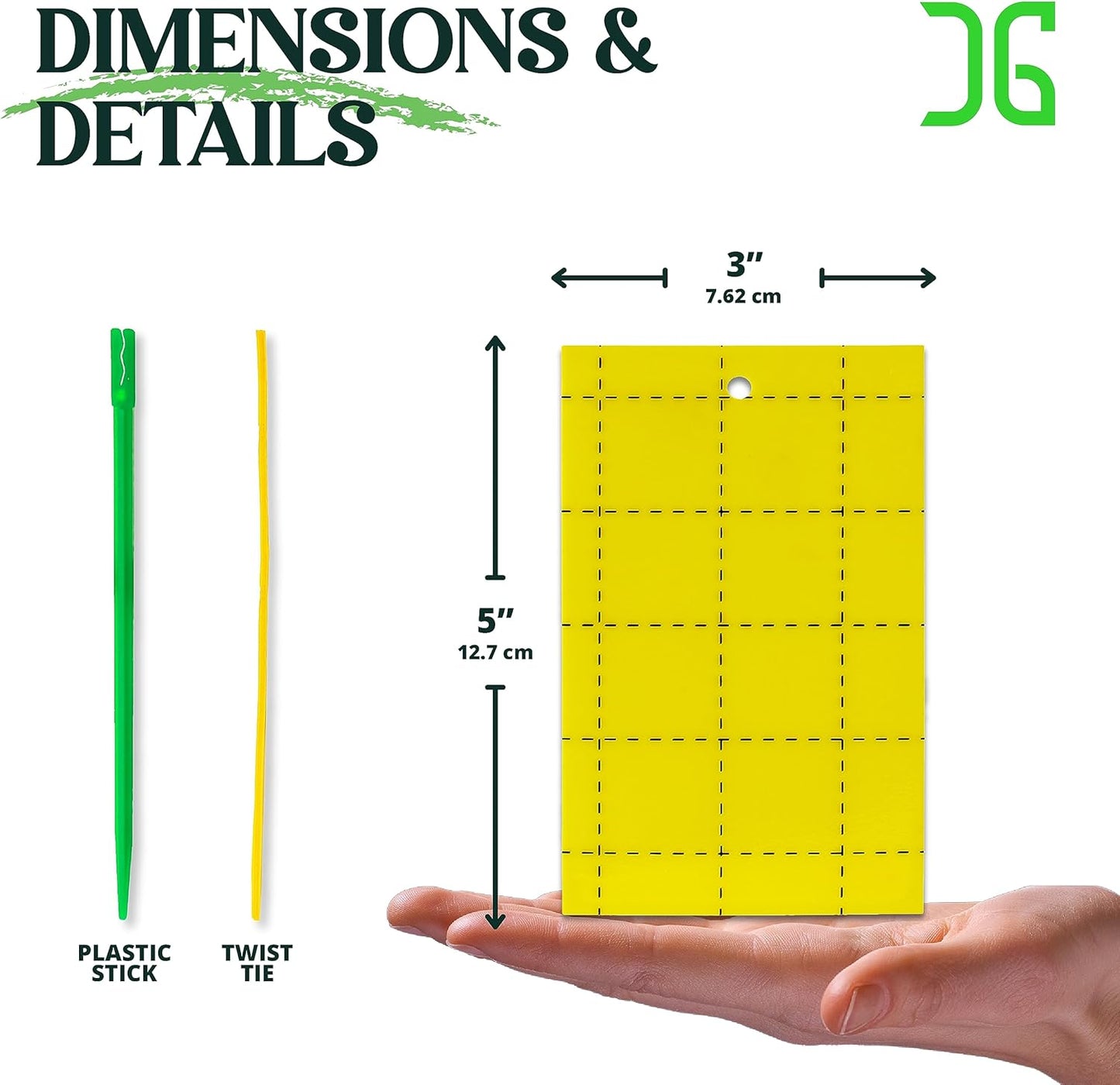 Catchmaster GRO Yellow Regular Double Sided Sticky Traps 72PK, Adhesive Bug & Fruit Fly Trap, Pest Control for Home, Farm, Garden, Hydroponics & Greenhouse, Protect Live Plants Indoor & Outdoor