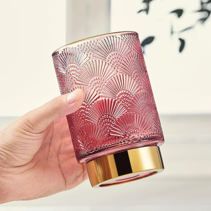 Makeup Brush Holder Organizer,Toothbrush Holders,Desk Pen Pencil Holder,Multifunctional Vintage Glass Brush Cup（A41-4-US）