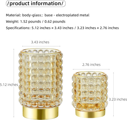 Makeup Brush Holder Organizer,Toothbrush Holders,Desk Pen Pencil Holder,Multifunctional Vintage Glass Brush Cup(A38-3-US/Gold/L)