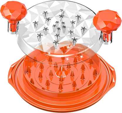 Chicken Shredder Tool Twist Large with Brush, 10" Pro Visible Kitchen Meat Shredder Grinder Machine, Strong Anti-Slip Base, Ergonomic Handle, BPA Free, Suitable for Steak Pork Chicken Breast