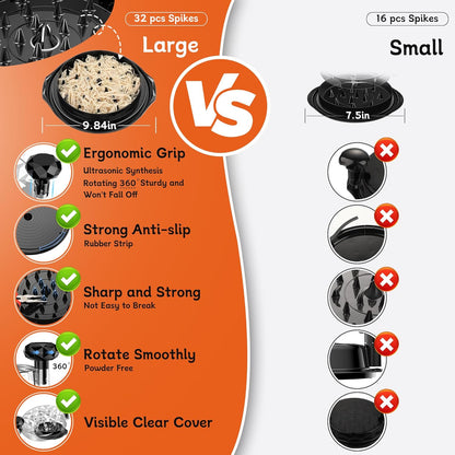 Chicken Shredder Tool Twist Large with Brush, 10" Pro Visible Kitchen Meat Shredder Grinder Machine, Strong Anti-Slip Base, Ergonomic Handle, BPA Free, Suitable for Steak Pork Chicken Breast