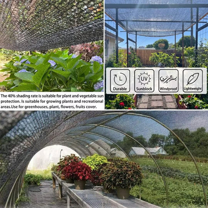 Shade Cloth for Plants Greenhouse, 40-50% Sunblock Shade Sails -for Outdoor Garden Pergola Patio Lawn Plant Pool Sun Shade Cloths for Kennel Chicken Coop Easier to Hang Shade Net Cover