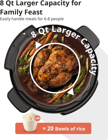 COMFEE’ 16 in 1 Electric Pressure Cooker Instant Multi Cooker Olla de Presion Non-Stick Pot Yogurt Maker Rice Cooker Slow Cooker Sauté Steamer 8 Quarts for Family Feast