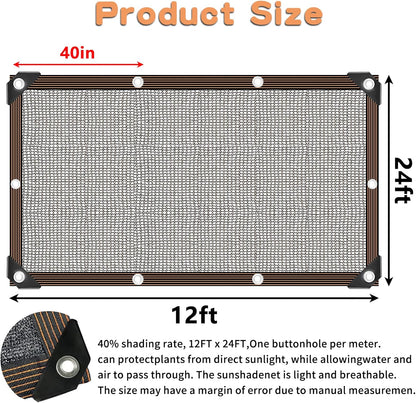 Shade Cloth for Plants Greenhouse, 40-50% Sunblock Shade Sails -for Outdoor Garden Pergola Patio Lawn Plant Pool Sun Shade Cloths for Kennel Chicken Coop Easier to Hang Shade Net Cover