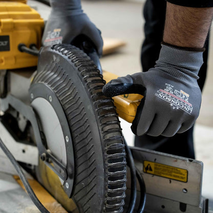 linconson 12 Pack Safety Performance Series Construction Mechanics Wrinkle Latex Work Gloves