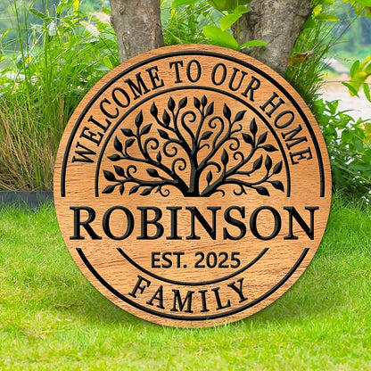 Custom Carved Family Name Sign Personalized Wood Name Sign Home Wall Decor Custom Last Name Sign Anniversary Wedding Gift Housewarming Gift